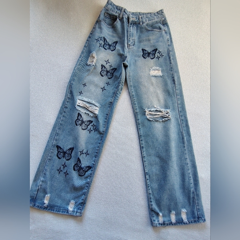 SHEIN Light Blue Denim Jeans Size 4 (S)